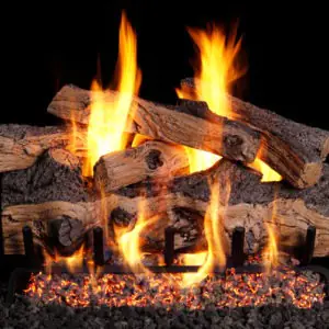 Gnarled Split Oak Vented Gas Logs