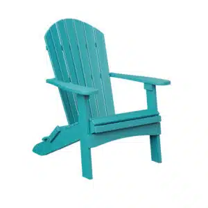 Aruba Blue Folding Adirondack Chair
