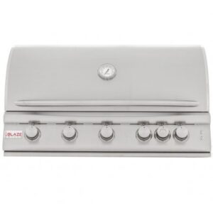 Blaze 40" 5-Burner LTE Gas Grill with Rear Burner and Built-in Lighting System